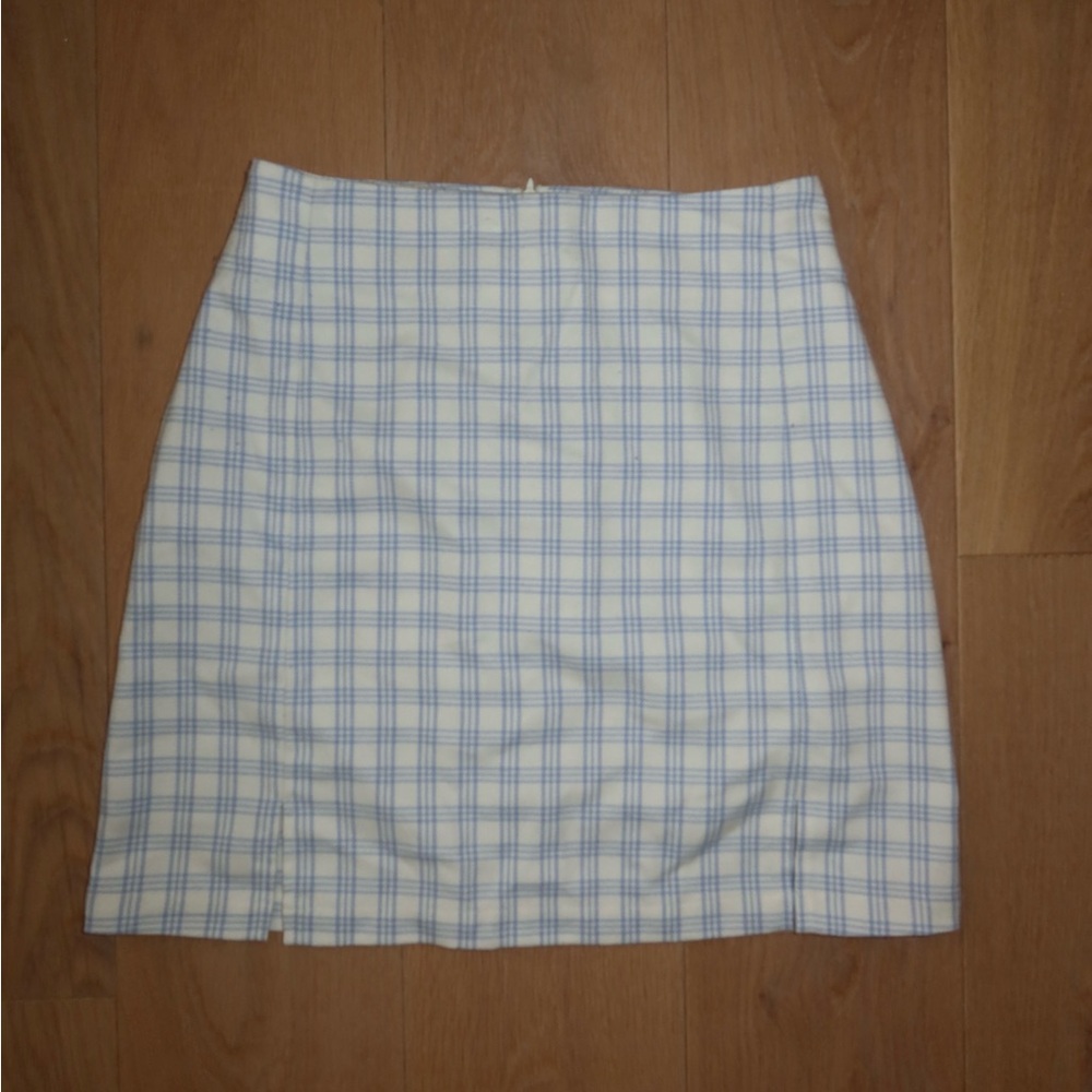 Vintage Brandy Melville Blue Checkered Skirt